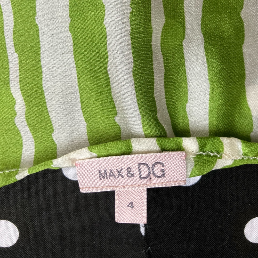 Max &DG Green Stripped Dress Women Size 4 - Picture 4 of 4